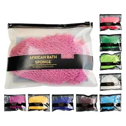 African Net Cloth Reusable Colorful Bath Sponge Shower Accessories Long Net Shower Body Scrubber African Scrubbing Long Net Rag