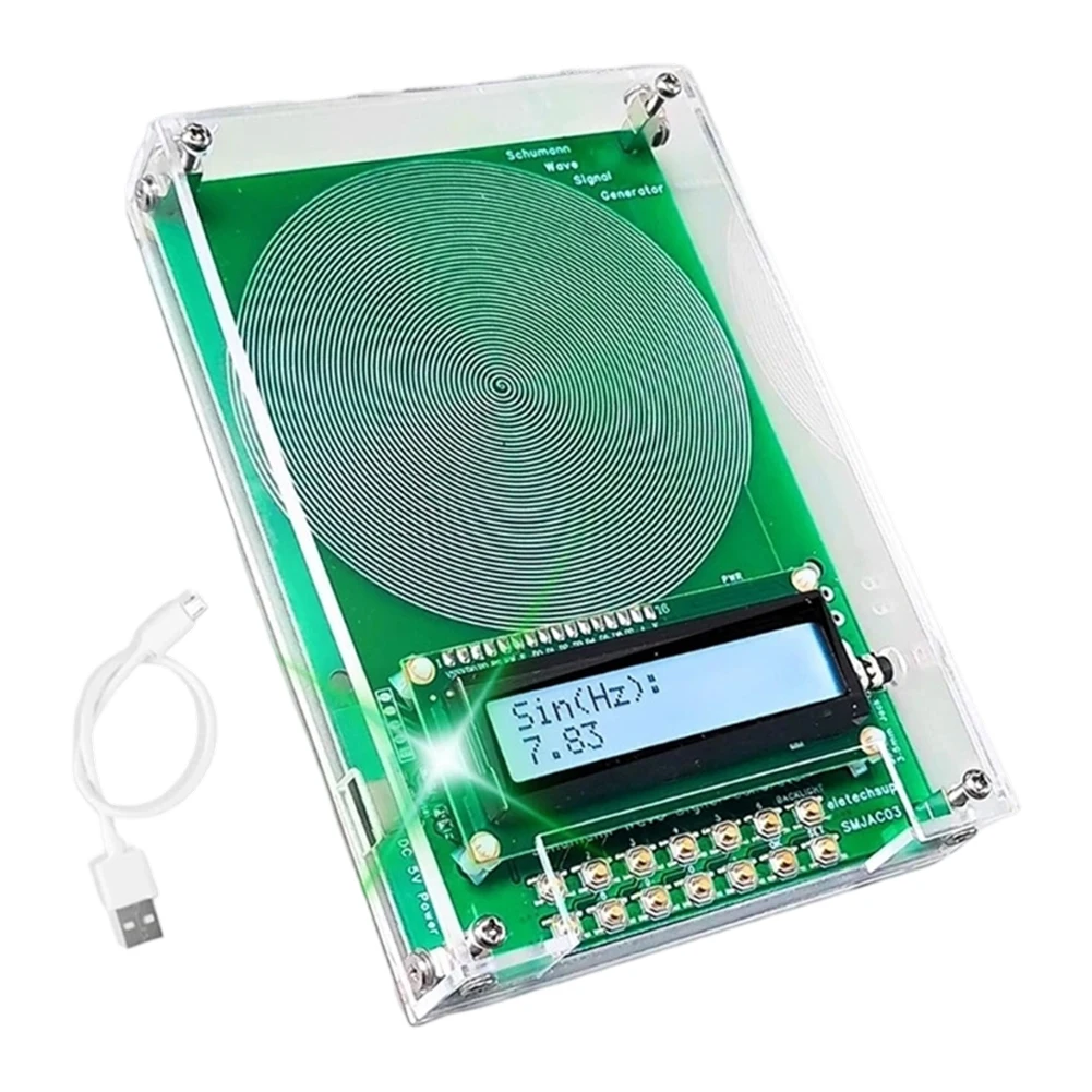 Custom Frequency Generator V2 with SchumannWave Resonance 7.83Hz and USB DC Power for Portable Use and Stress Reduction