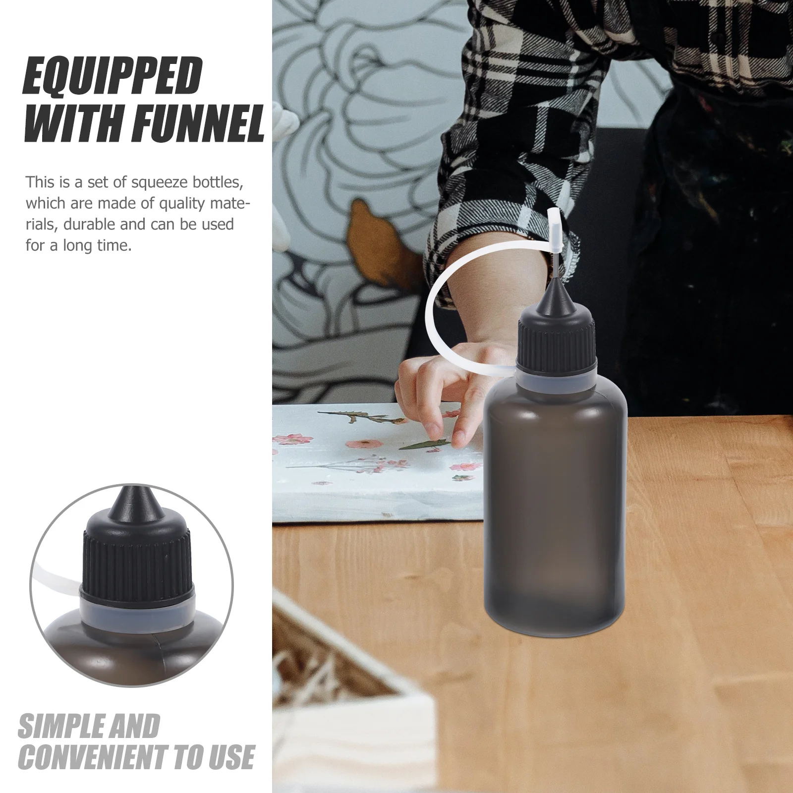 10 قطعة إبرة تلميح زجاجة لينة البلاستيك قضيب للغراء الكحول طلاء الحبر الدقة الحرفية إصلاح المنزلية استخدام صغير قابلة لإعادة الاستخدام #5