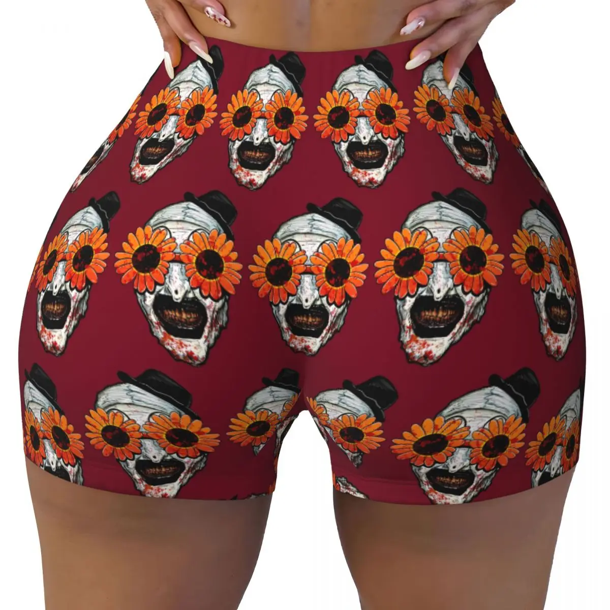 Custom Terrifier Workout Volleyball Biker Shorts for Women Gym Yoga Shorts