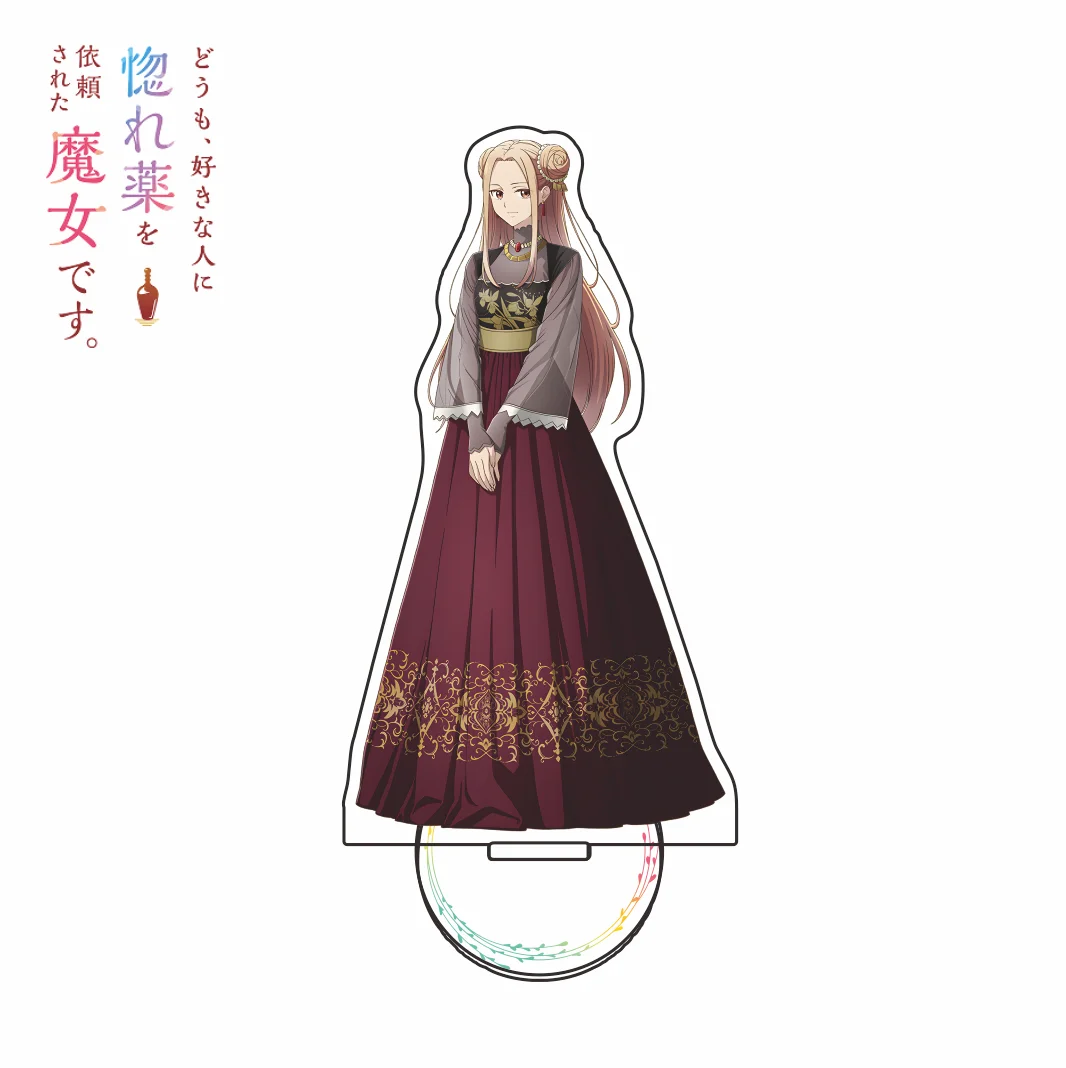 Double Sided Acrylic Stand for Anime Figure 'Doumo Suki Na Hito Ni Horegusuri O Irai Sareta Majo Desu Desk  Collectible Keychain