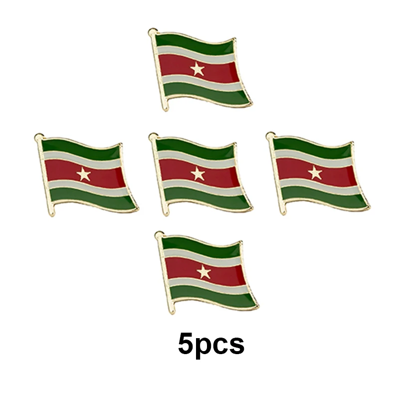 

1-100pcs Suriname Flag Lapel Pin Flag badge Brooch Pins Badges