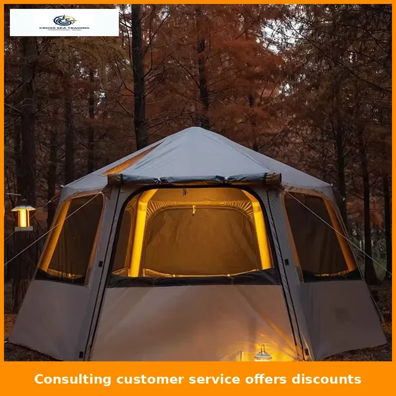 Quick Open Inflatable Tent Outdoor Camping Overnight Camping Portable Folding Rainproof Sunscreen