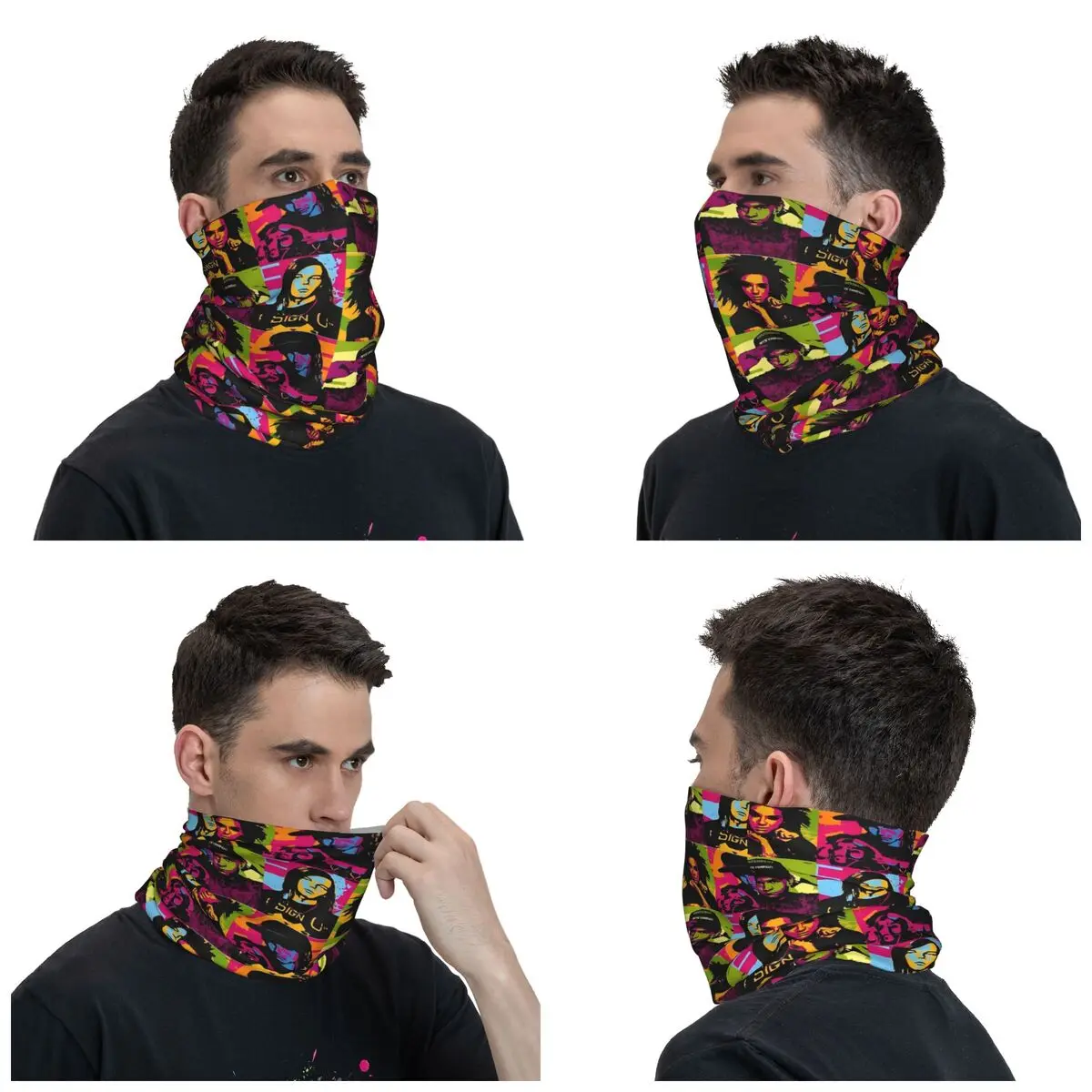 Tokio Hotel Art Music Bandana Neck Gaiter Printed Rock Band Mask Scarf Warm Balaclava Hiking Unisex Adult Windproof