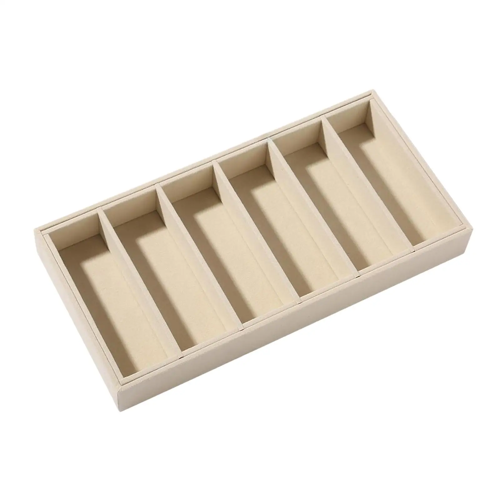 Eyewear Organizer Box Stackable Sunglasses Display Case Large Capacity Fiber Flannel Glasses Storage Container for Home Vanity