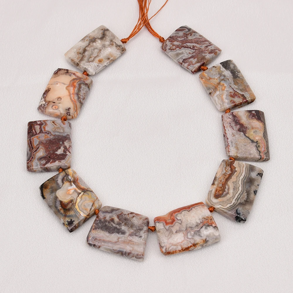 

APDGG Natural Crazy Agate Gems Top-drilled Big Slice Loose Beads Pendant 15" Strands Semi Precious Stone DIY