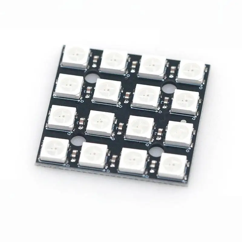 /PFU/1PCS 16Bit RGB 4x4 4*4 LED WS2812B WS2812 5050 RGB LED Matrix Integrated Drive Drivers Board LED Module