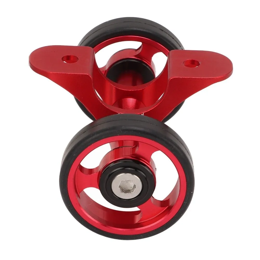 

Aluminum Alloy Bicycle Mudguard Easywheel with Steel Bearing Hollow Mudguard Rollers Lightweight Rubber Tire for Brompton/Dahon