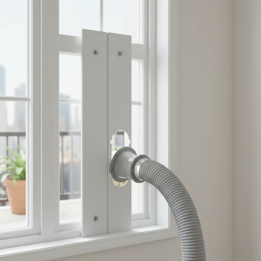 portable-air-conditioner-window-vent-kit-adjustable-seal-plate-set-for-sliding-windows-durable-pvc-blocks-hot-air-keeps-room