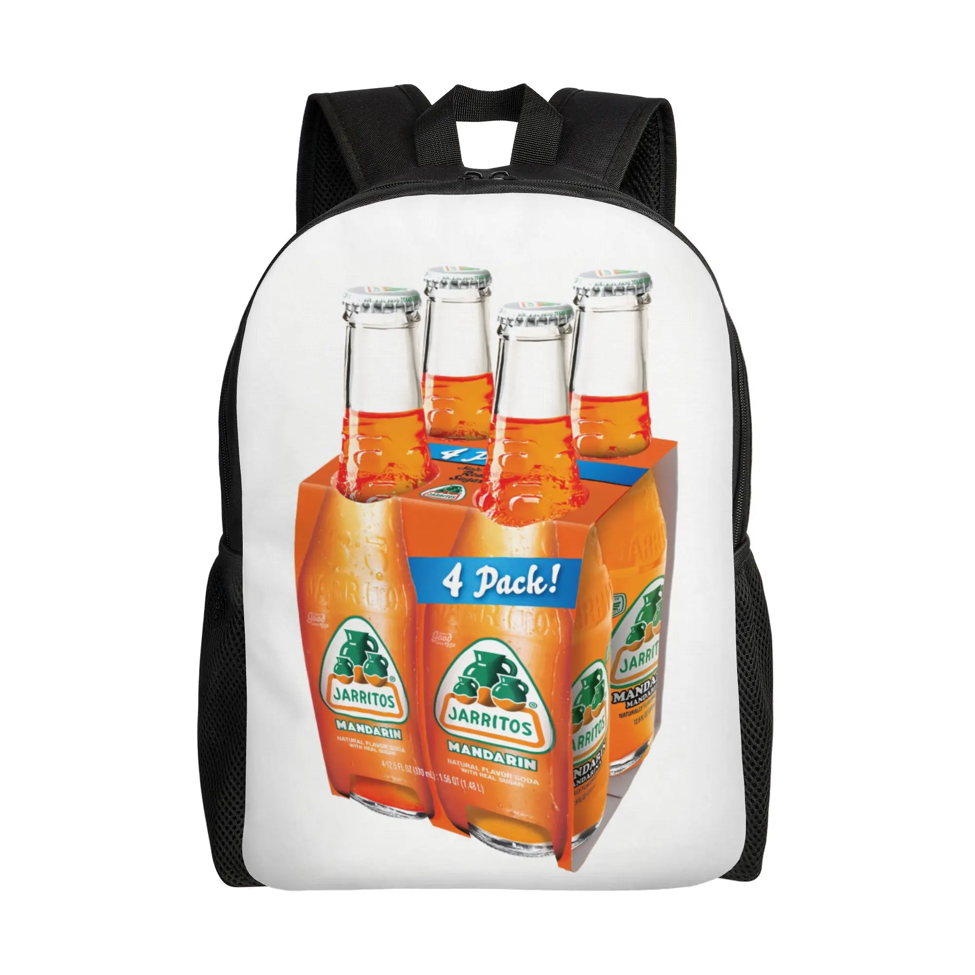 

Набор из 4 банок газированной воды Jjarritos Mandarin Soda, модный женский школьный рюкзак Jjarritos большой вместимости, к началу учебного года