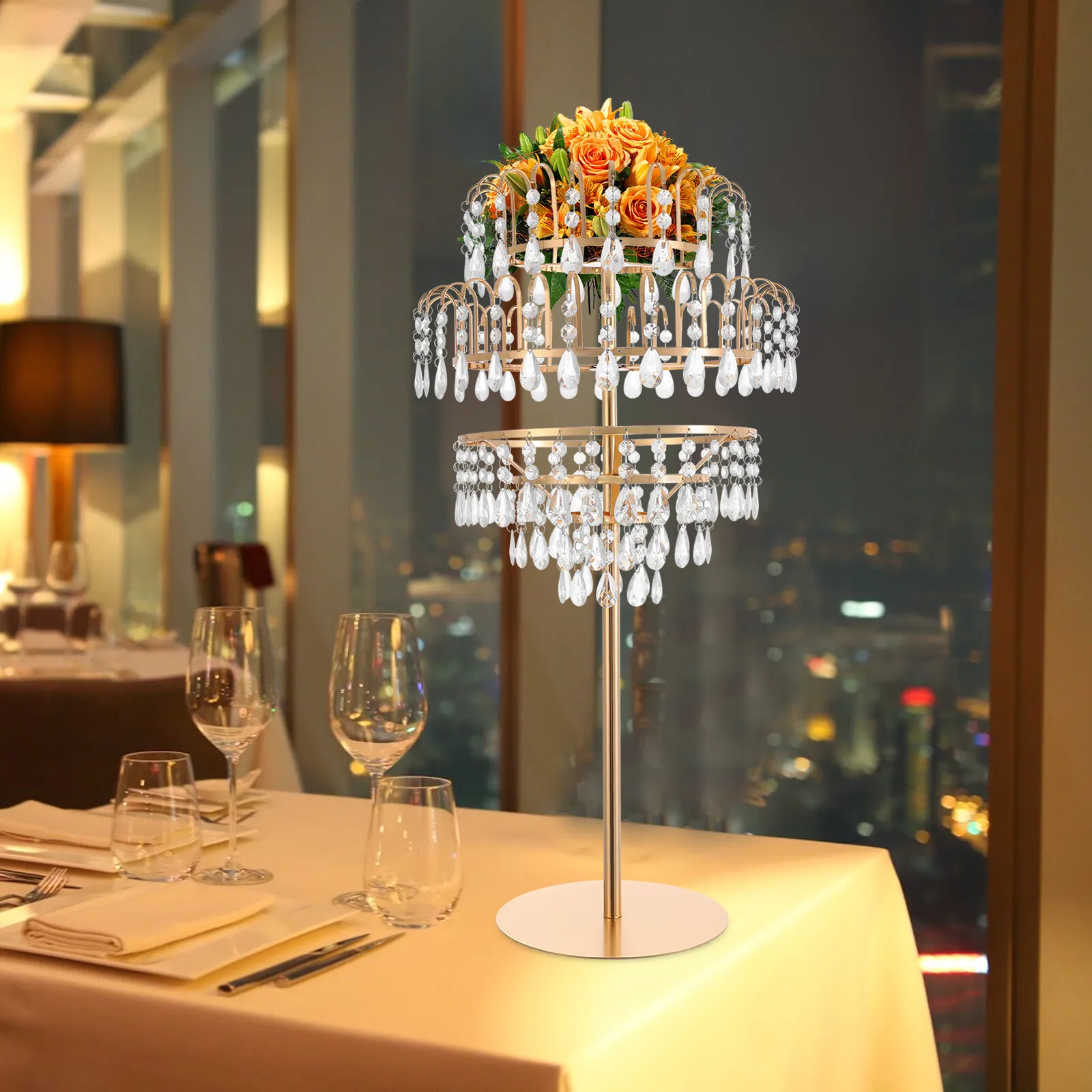 حامل زهور مكون من 5 طبقات، حامل زهور، حامل زهور الزفاف