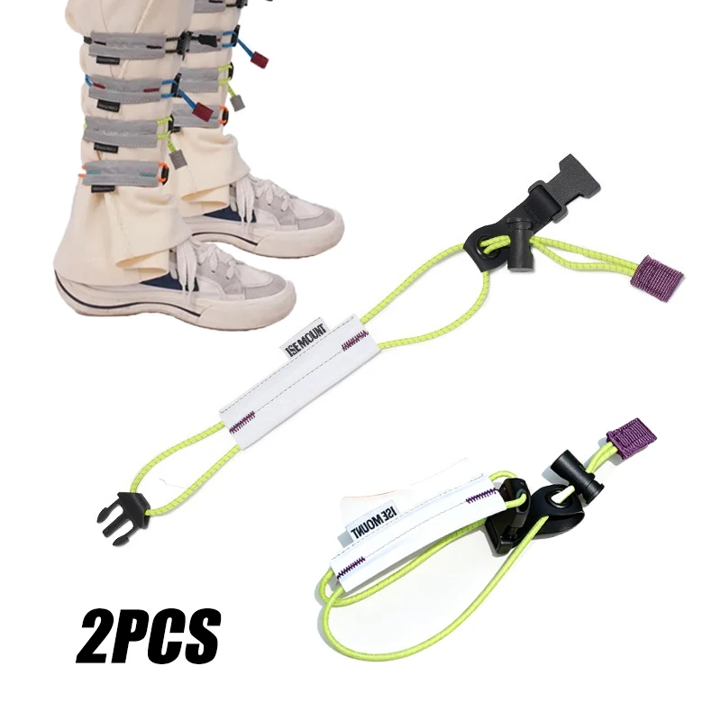 Bandes réfléchissantes réglables pour cyclisme et course à pied en plein air, sangles de sécurité pour bras, chevilles et jambes, avec boucle de corde élastique pour la marche nocturne, 2 pièces