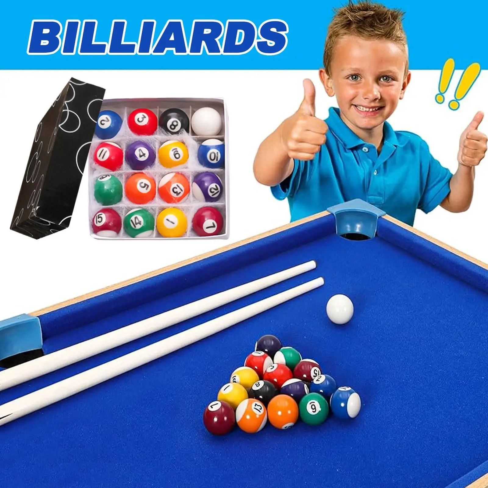 

Pool Table Balls Set Pool Table Set 16 Piece Mini Games Toys Educational Fun For Tabletop Gym Boys Kids Girls Child Play