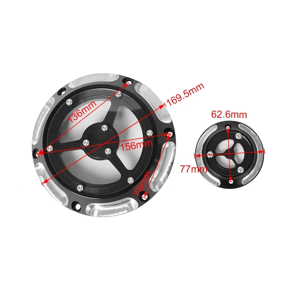 

Suitable for Harley XL883 XL1200 Universal Engine Side Cover, Transparent Side Cover, Clutch Side Cover