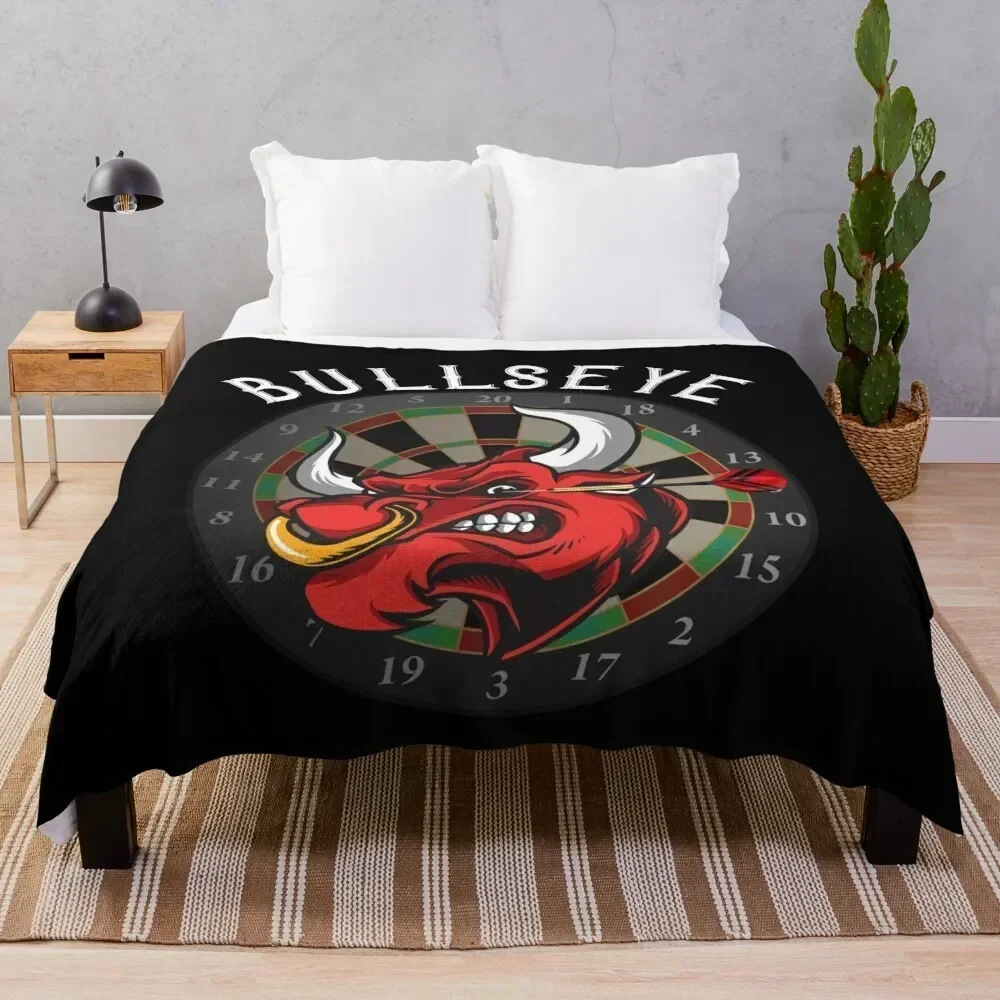 

Bullseye Darts Fan Dartfeil Dartboard Throw Blanket Warm Plush Fuzzy Blanket for Living Room
