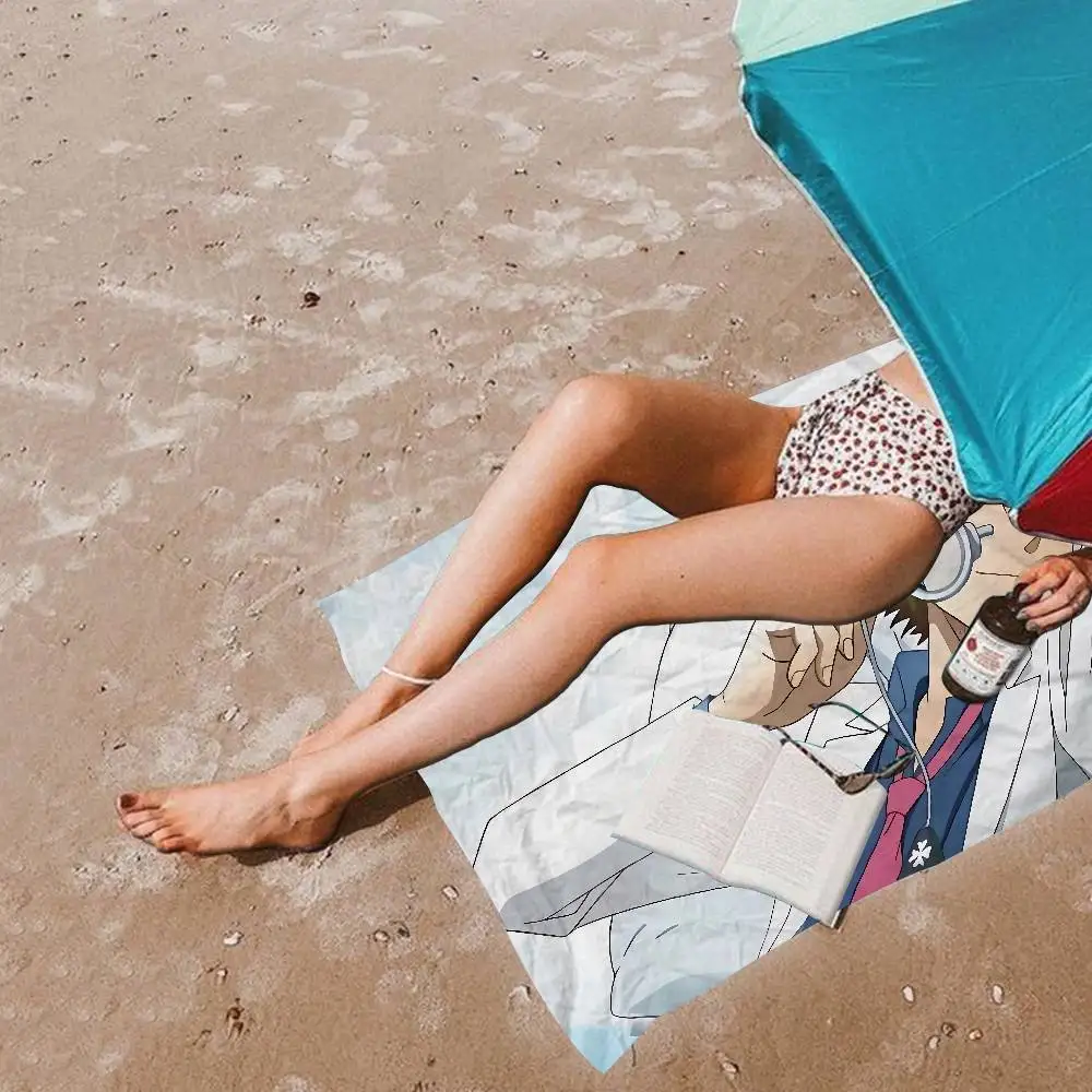 Mystery Detective C-Conan Microfiber Printed Beach Towel Mountain Climbing Yoga Beach Swimming Running Absorbent Soft Towel