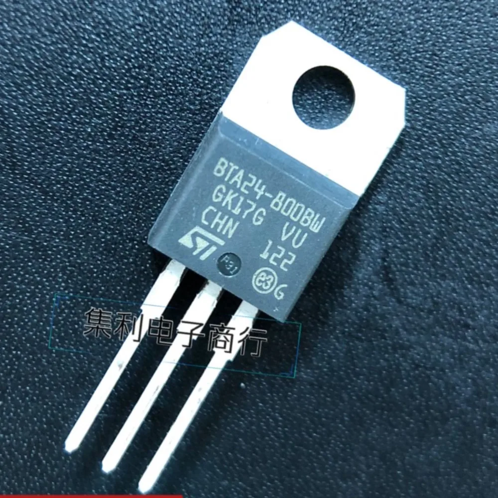 5PCS-10PCS  BTA24-800BW BTA24-800B   TO-220 24A/800V Imported  Original  Best Quality