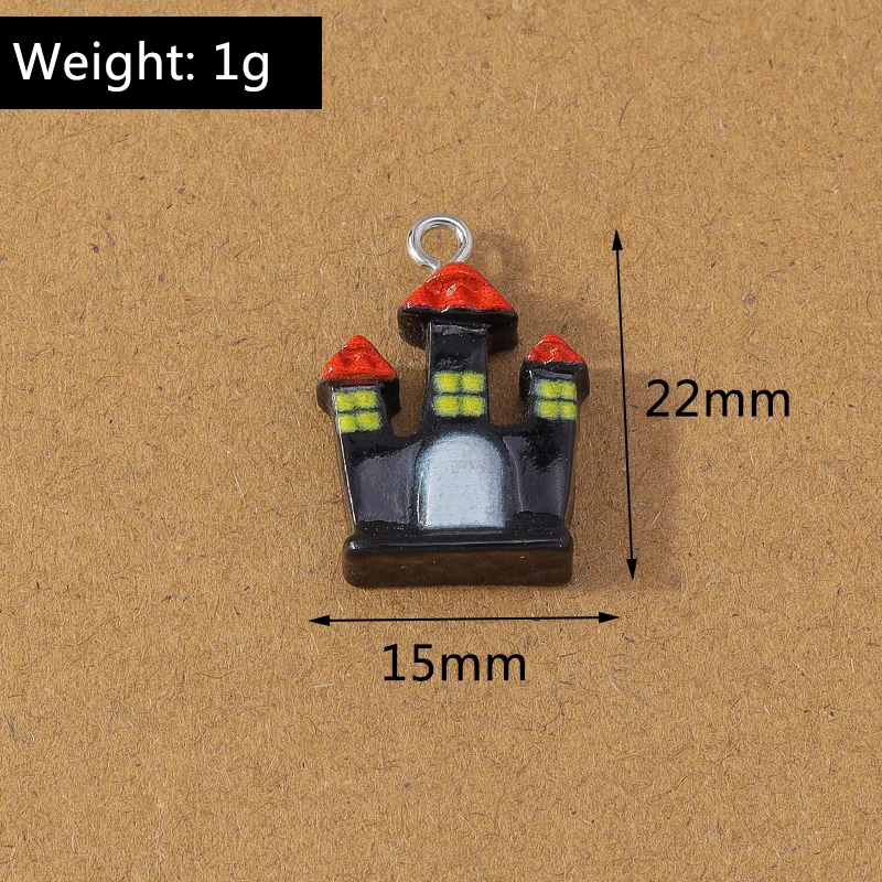 10 Stück niedlichen Harz Halloween Ghost Pumpkin Charms Anhänger für Schmuck machen Halskette Ohrringe DIY Armband Zubehör liefert – Detail 8