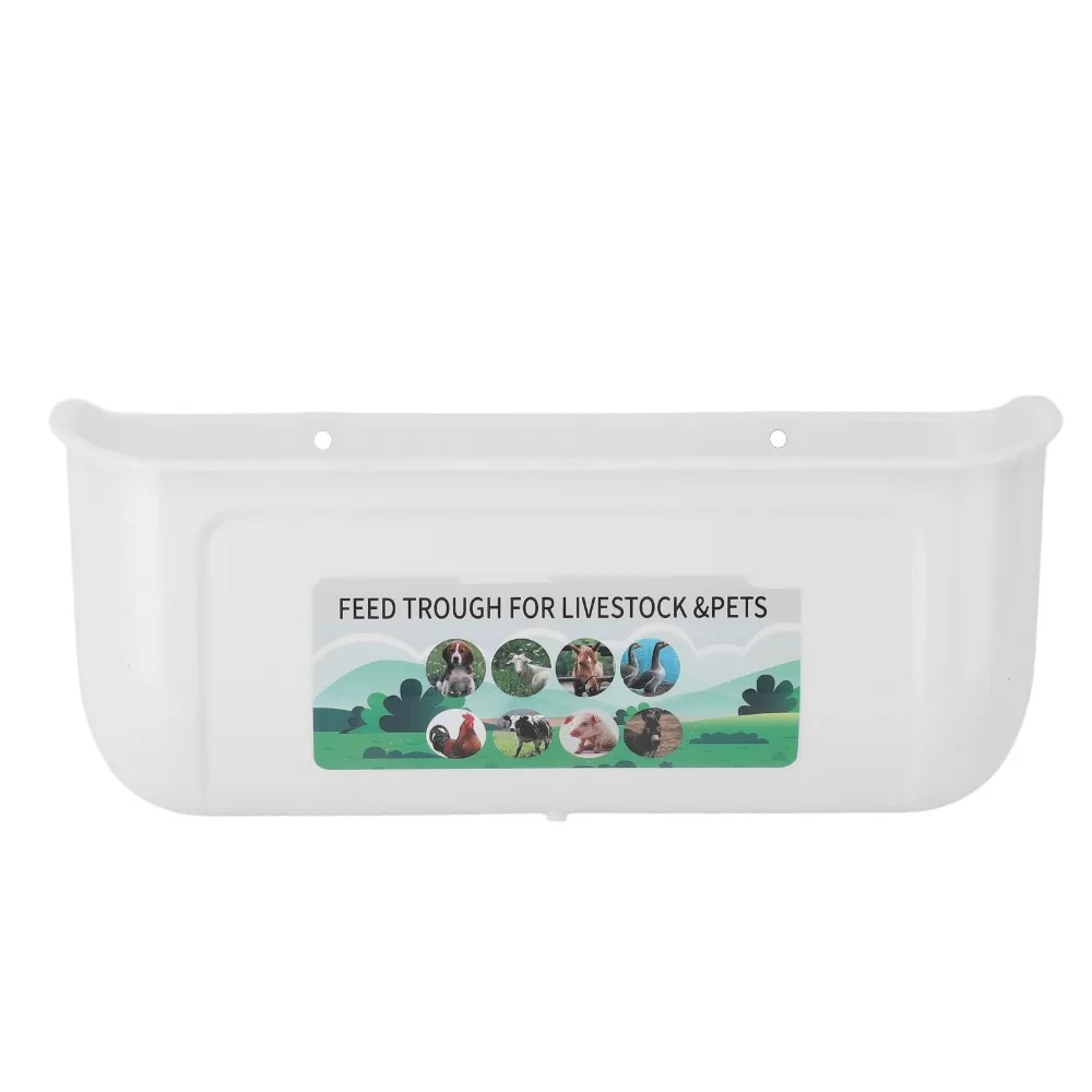 4sets PP Hanging Chicken Feeder With Clips Hanging Design Livestock Feeding Container Integrated Stamping Process