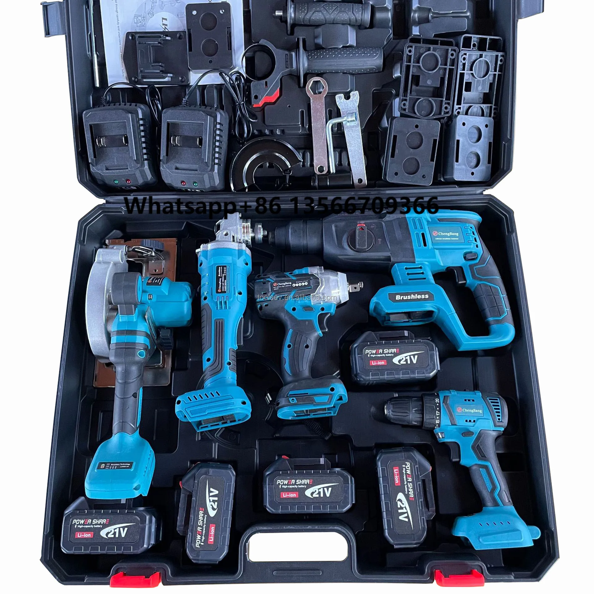 

Wholesale Cordless Hammer Impact Drill Electric Wrench Set Battery Power Tool Kit with Protective Case Customizable OEM Support