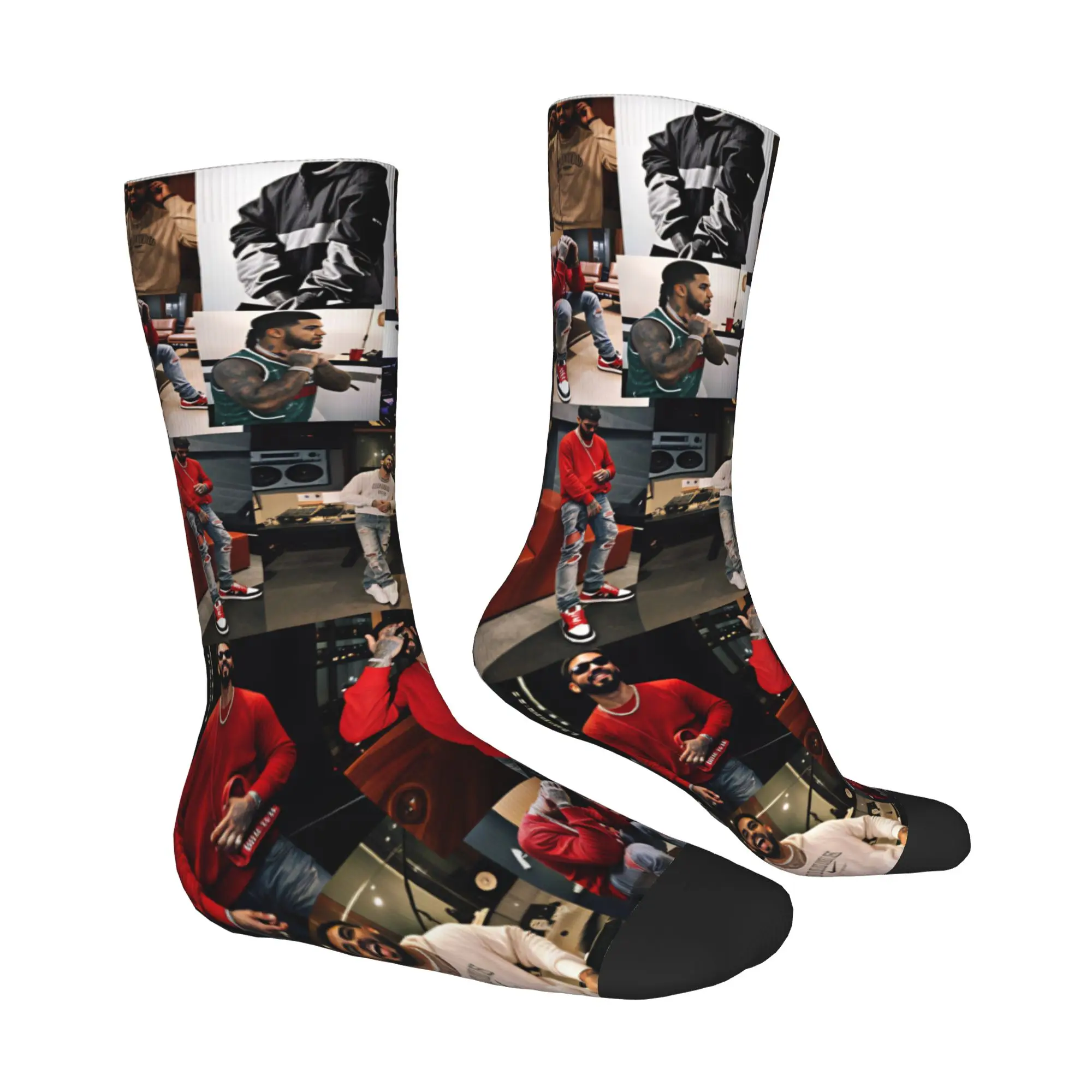 Kawaii Rapper Singer MIRAME A-Anuel AA Socks Men Women Warm 3D Printed  Sports Football Socks