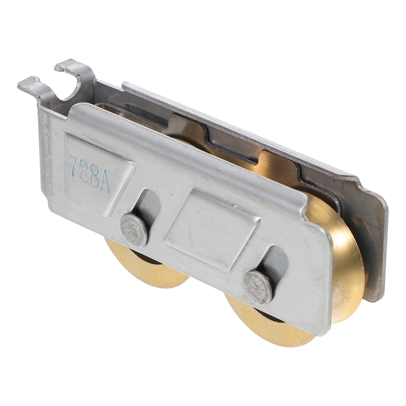 2 قطعة الأسطوانة الباب المنزلق الفولاذ المقاوم للصدأ عجلة نحاسية مزدوجة الكرة تحمل لخزانة فناء الباب استبدال الانزلاق السلس