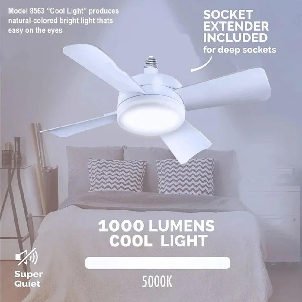 Modern and simple ceiling fan with light smart remote control dimming LED Ceiling fan for living room kitchen bedroom room lamps