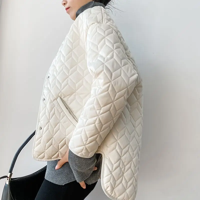 Women Jacket 2024 New Autumn Winter Parkas Female Cotton-Padded Jackets Quilted Light Thin Down Cotton Short Coat Ladies Outwear