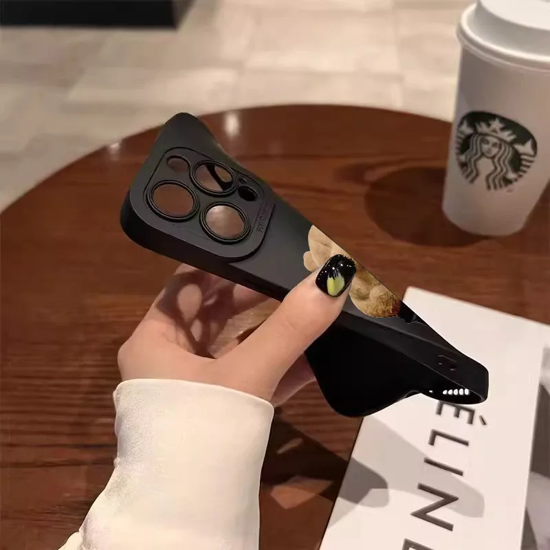 Funny Cool Bear Silicone Phone Case For iPhone 16 15 14 13 12 11 17 Pro Max XS XR X 7 8 Plus 16e SE2 Shockproof Matte Soft Cover view 5