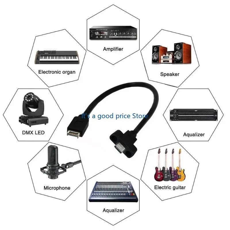 USB 3.1 Front Panel to Type C Extension Cable Gen2 10Gbps Internal Adapter