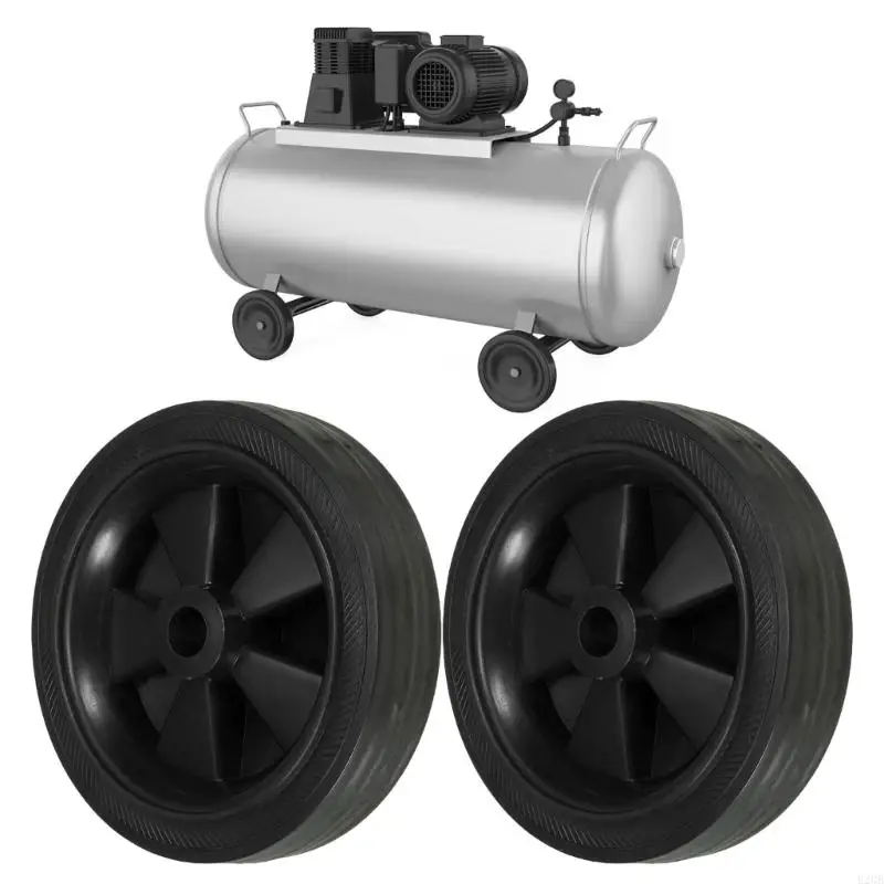 Part Enhances Portability Design 148/165/190mm 2Pcs NonOil Engineering Plastic Compressor Casters NoiseFree Replacement