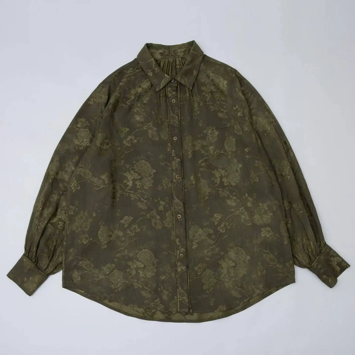 

Женская художественная одежда PengPeng Home S0545: тяжелое шерстяно-шелковое платье с вышивкой, свободного кроя, в земляных тонах, с длинными рукавами