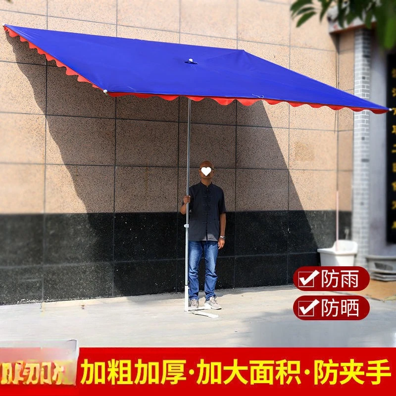 Parasols Sun umbrellas Outdoor stalls Square folding rainproof inclined umbrellas Store commercial thickened canopy