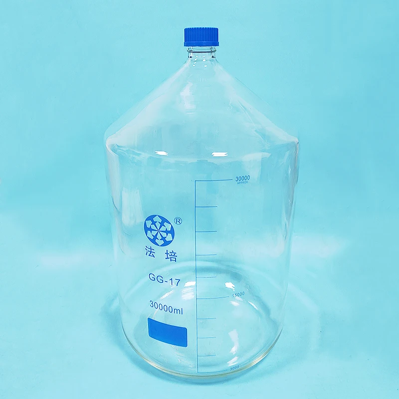 

FAPE Reagent bottle,Blue screw cover GL45mm,Borosilicate glass 2000ml3000ml5000ml,Heavy Wall,Graduation Sample Vials Plastic Lid