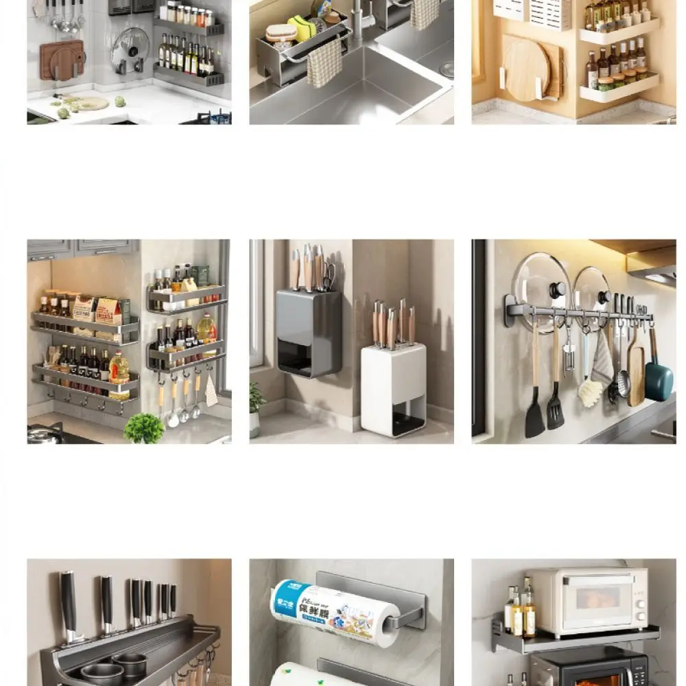 Wall Mounted Kitchen Paper Towel Rack For For Danle Carbon Steel Organizer Storage Shelf Hanging Dispenser For Plastic Wrap