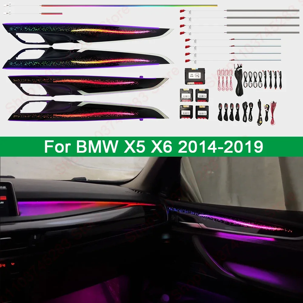 Symphony RGB For BMW X5 X6 F16 F86 2014-2018 Dynamic LED Star Ambient Light Car Door Dashboard Footwell Atmosphere Lamp replace