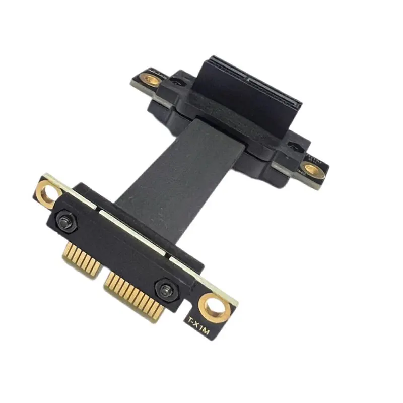 

A13E-Pcie3.0 X1 To X1 Riser Cable Dual 90 Degree Right Angle Extension 8Gbps PCI Express 1X Riser Card Data Transmission 10Cm