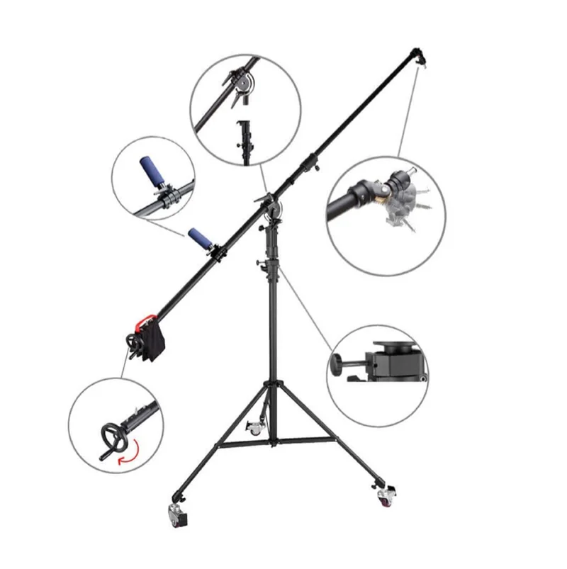 Professional Heavy Duty Studio Tripod Hand Cranked Magic Arm Light Stand for Film Movie