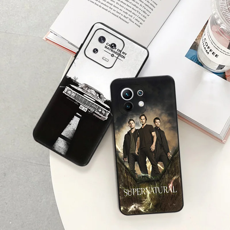 Silicone Black Phone Cases for Xiaomi Redmi Note 12 Pro 11 SE 11S A1 Plus 10C Prime 11E 11T 10 Lite 10S Sam Supernatural Cover