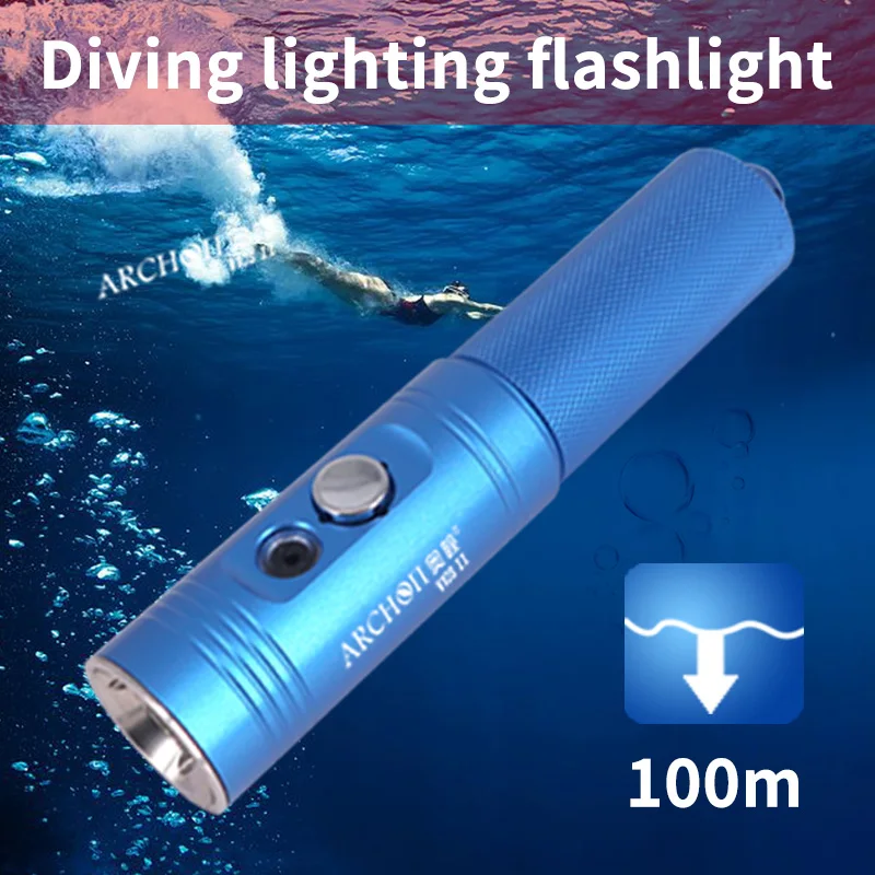 Archon V10s II Scuba Diving Light Flashlight Portable Underwater Lamp 1200 Lumens With 18650 Battery Night Lantern Spotlight