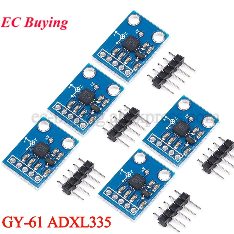 5Pcs/1pc GY-61 ADXL335 Acelerometro 3-Axis Analog Output Accelerometer Sensor Module Angular Transducer 3V-5V