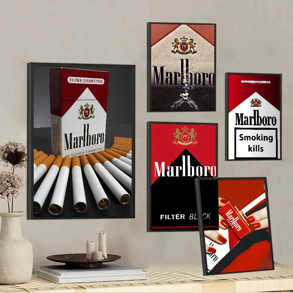 Cigarette Poster Paper Print Home Living Room Bedroom Entrance Bar Cafe Art Painting Decoration M-Marlboros-s