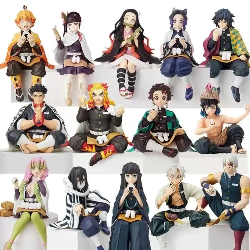 Anime Demon Slayer Action Figures Tanjirou Tomioka GiyuuZenitsu  Kochou Nezuko Anime Figure Collect Kid Doll Toys for Children