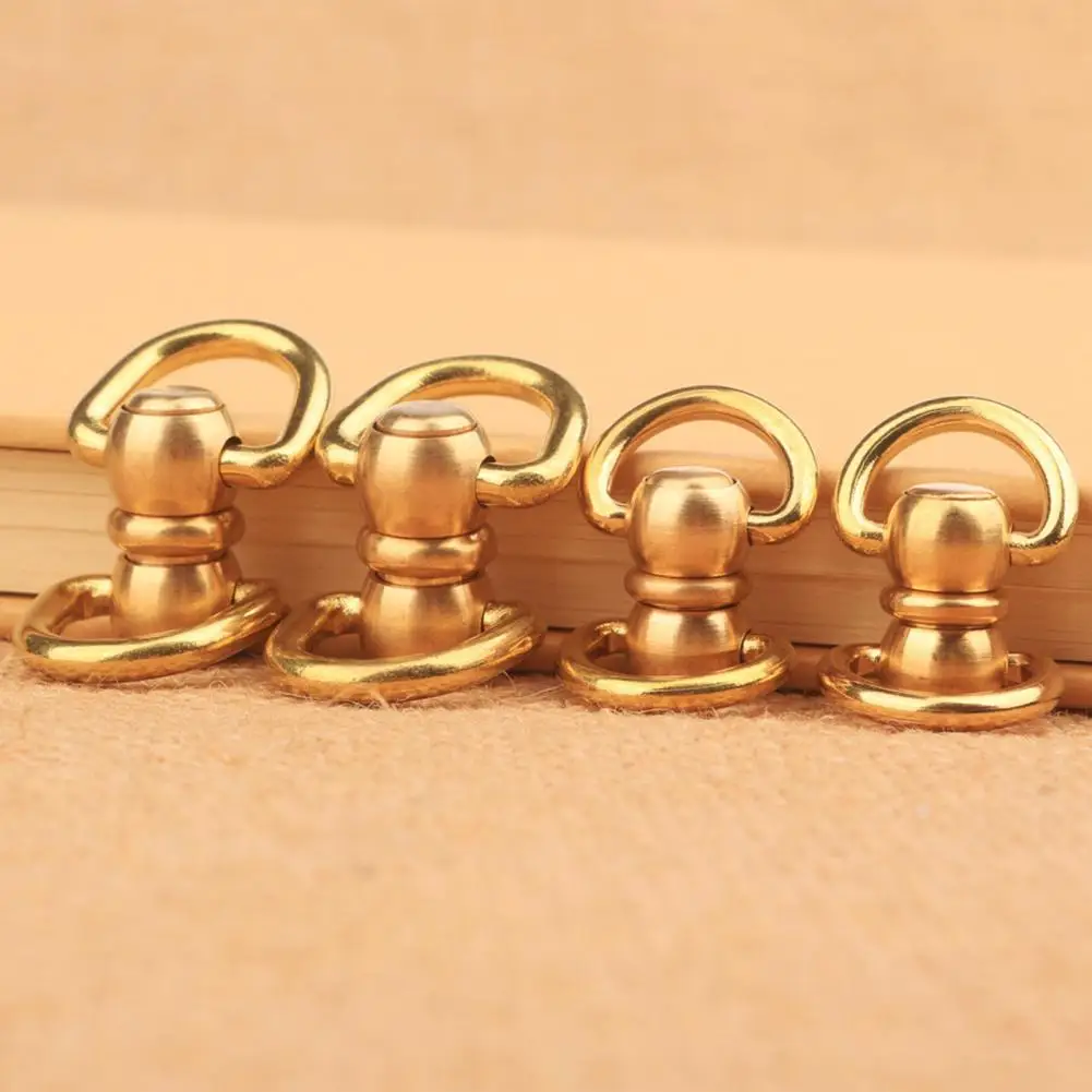 3Pcs Key Ring Vintage Brass Rotating 8-shaped Key Ring Hardware Connector Swivel Hook Clasp Bag Keychain Pendant Component