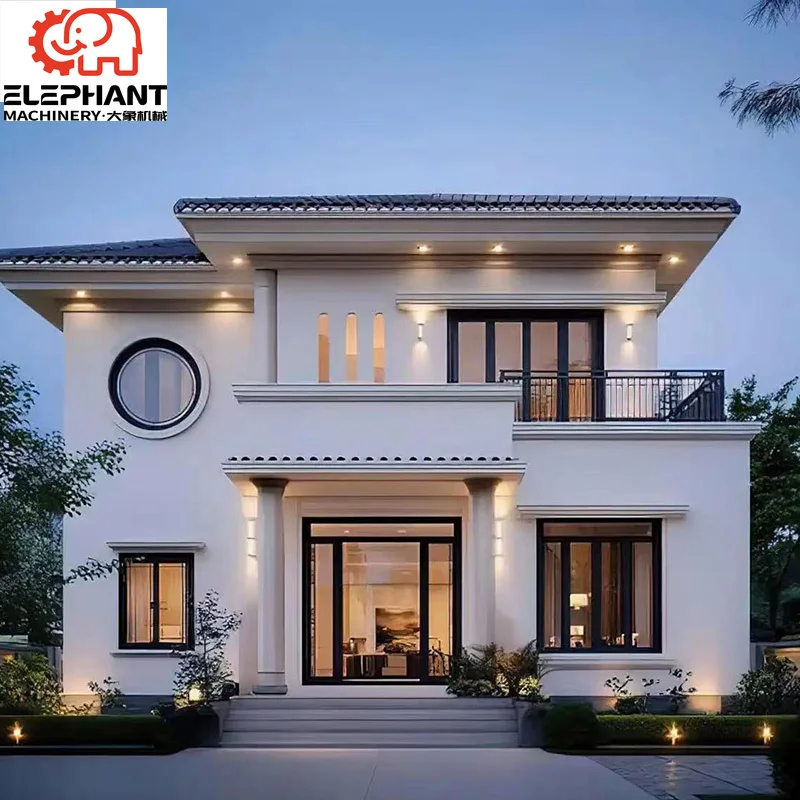 2 Storey Modern Light Steel Modular Eco-Friendly Solar Powered Apartment Villa Dining Prefabricated House Quick Assembly