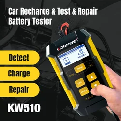 KONNWEI 12V KW510 Car Charger Battery Tester 5A Gel Battery Charger Power Bank Pulse AGM Wet Dry Lead Acid Auto Repair Tools