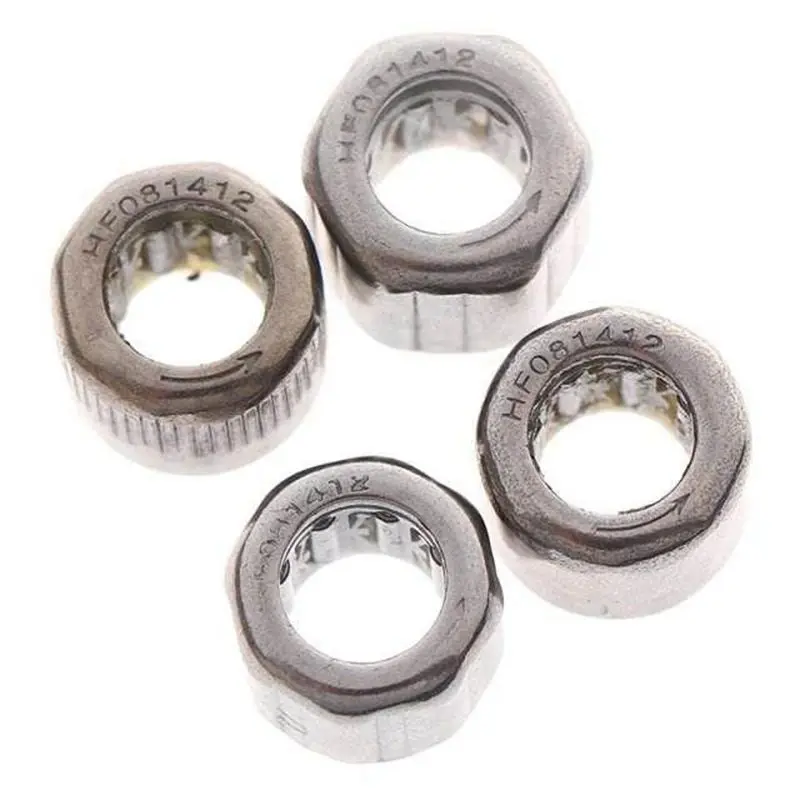 100pcs One Way Clutch Needle roller Bearing HF081412 8x14x12mm Outer ring octagon Outer hexagonal Smooth surface Outer knurled