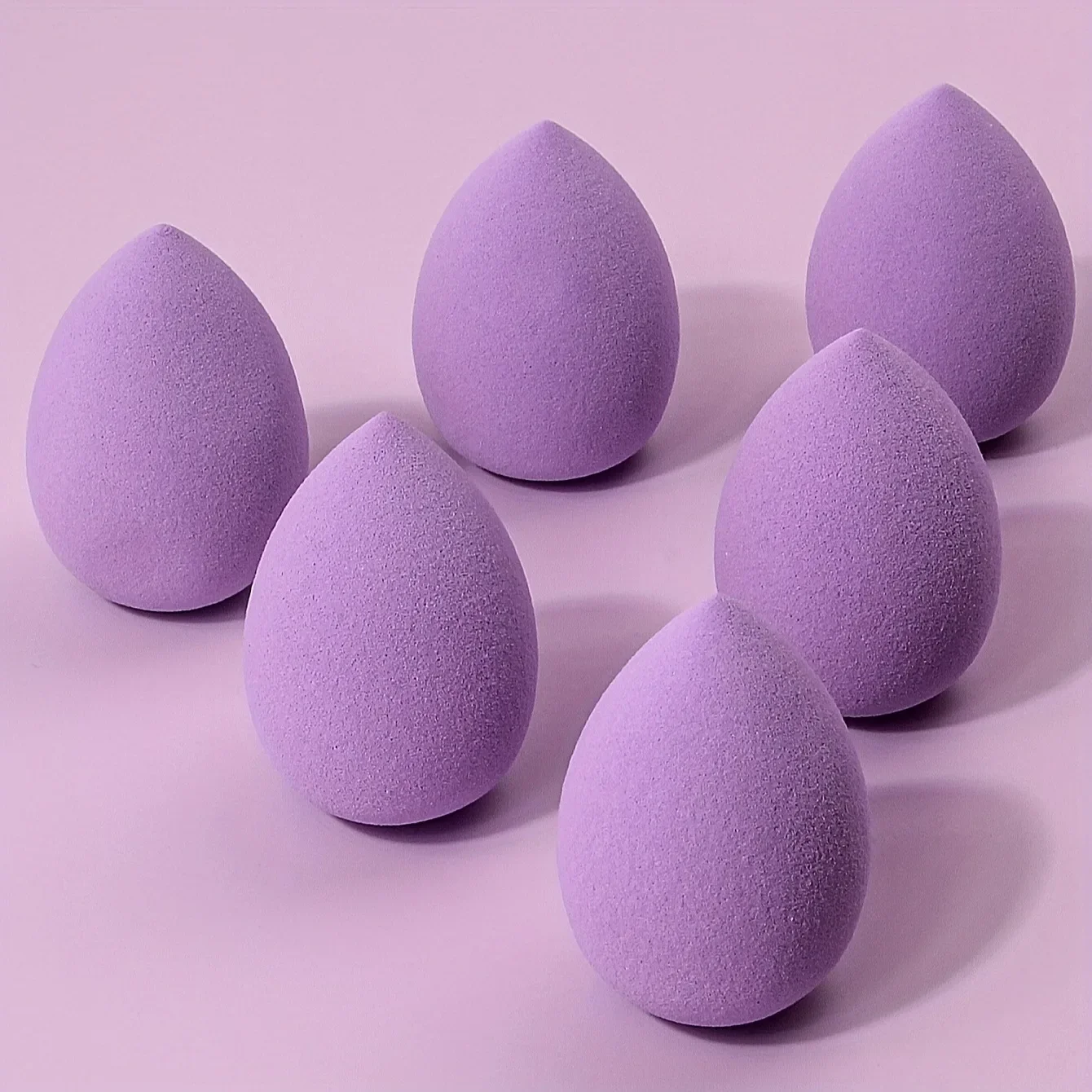 Professionele 6-delige make-upsponsset - groter formaat voor sneller mengen, watergeactiveerd PU-schuim, naadloze foundation en contour