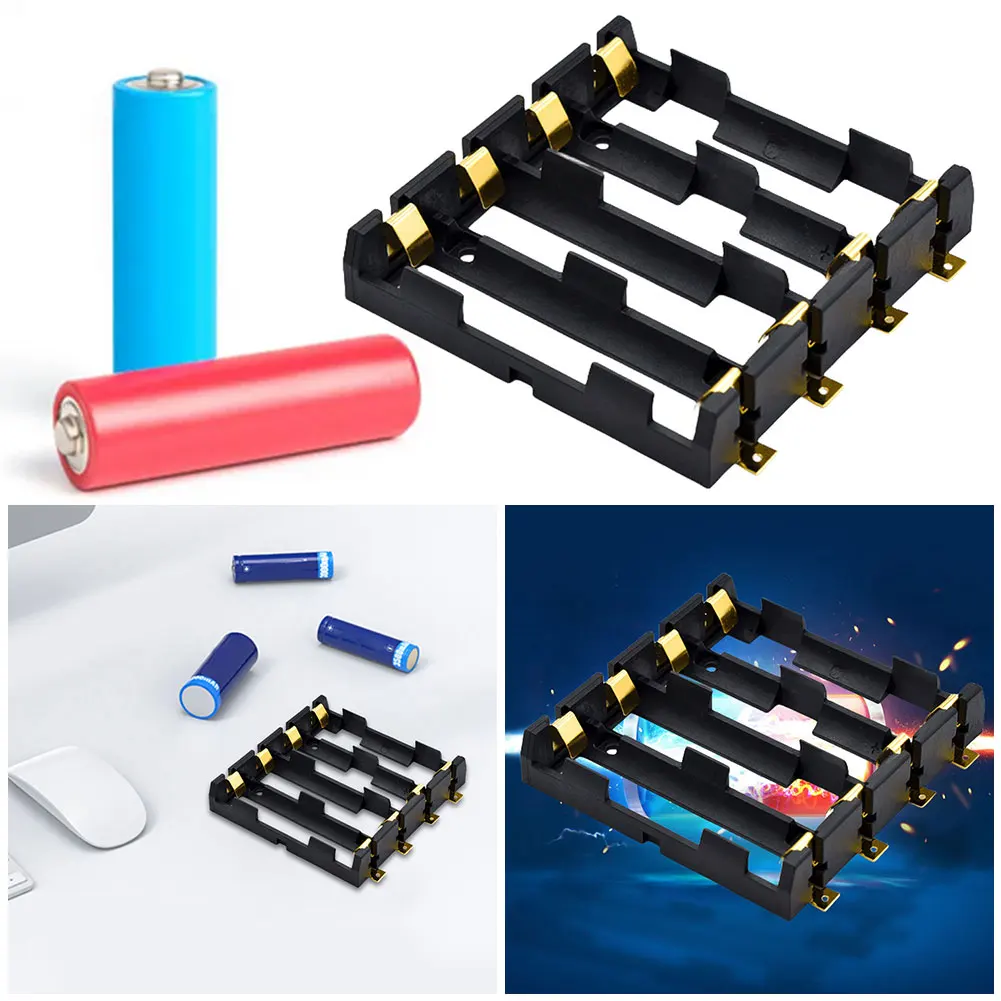 

18650 SMT Battery Holder 18650 SMD Battery Box SMT 1X 2X 3X 4X Rechargeable Battery Holder Clip Storage Case Power Bank 3.7V