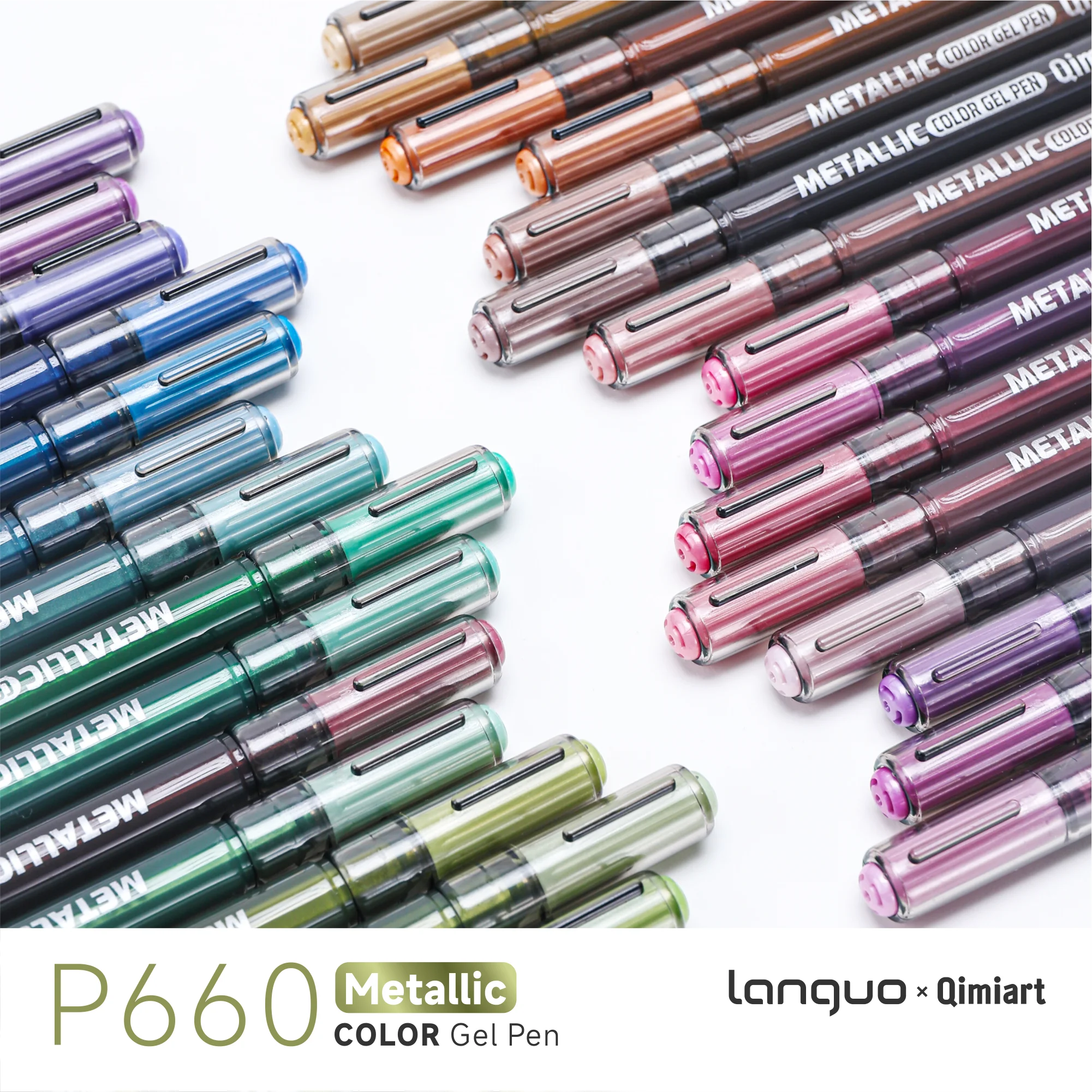 Languo 3D Dreidimensionaler 48-Farben Metallic-Malstift mit 1. 0-mm-Spitze aus Edelstahl, stabiler und gleichmäßigere Tintenausgabe, metallische Glanztextur, stärkere Farbdeckung, geeignet für verschiedene Materialien, wasserfest und lichtbeständig, sehr satte Farben, erfüllt mehrere Zeichnungsbedürfnisse, geeignet zum Zeichnen, Schreiben, Markieren, DIY... Nagelkunst, Glas, Keramik – Detail 8